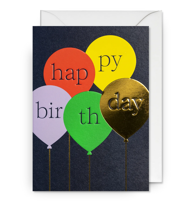 Grußkarte Geburtstag - "Happy Birthday Balloons" by Postco
