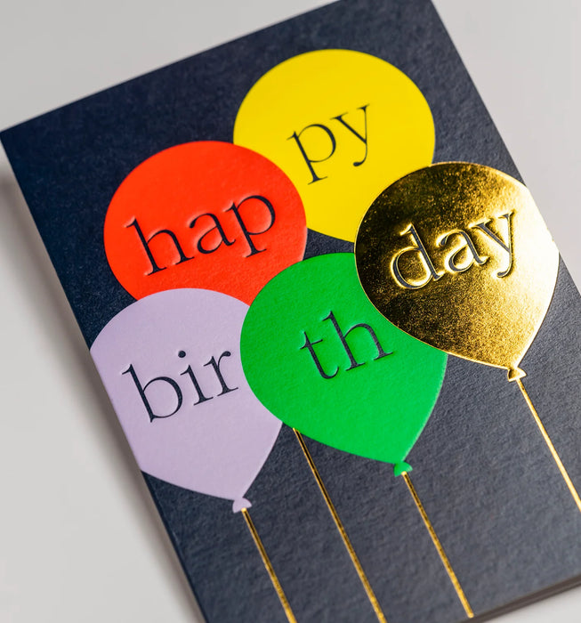 Grußkarte Geburtstag - "Happy Birthday Balloons" by Postco