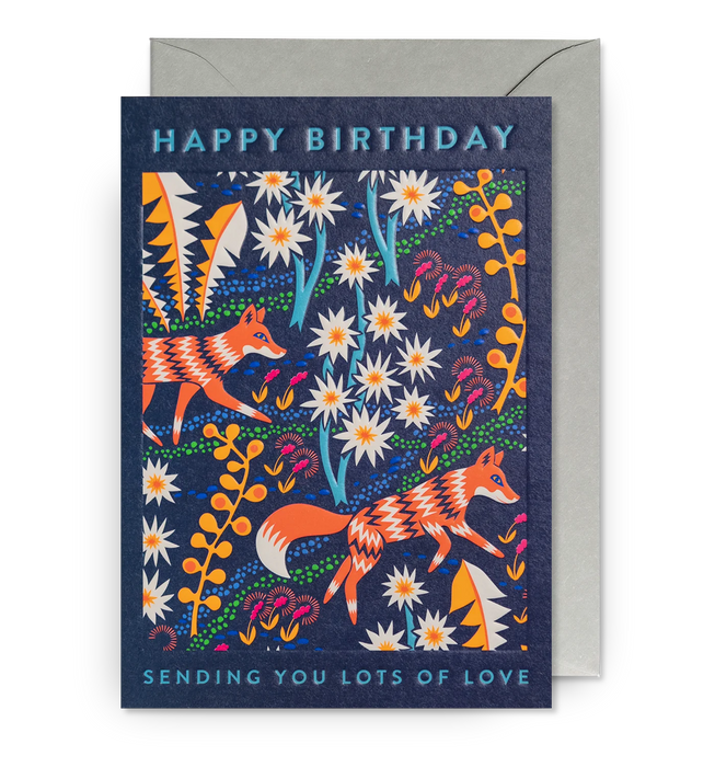 Grußkarte Geburtstag - "Happy Birthday - Sending You Lots Of Love" by Hanna Werning