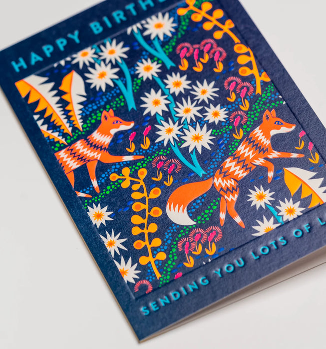 Grußkarte Geburtstag - "Happy Birthday - Sending You Lots Of Love" by Hanna Werning