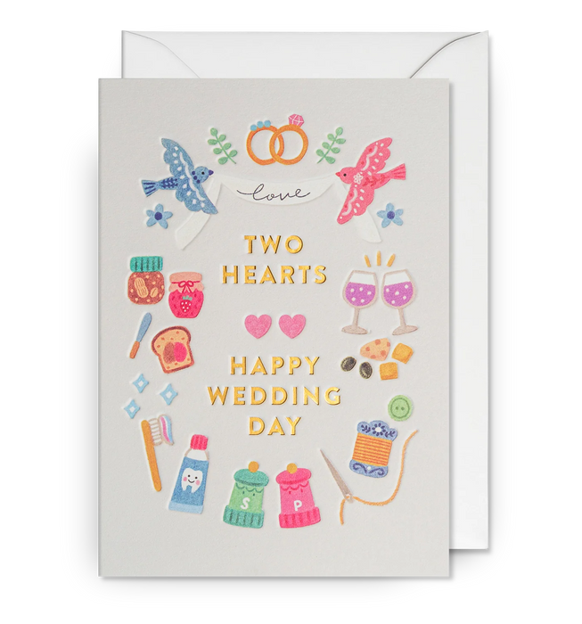 Grußkarte Hochzeit - "Happy Wedding Day" by Annelies Draws