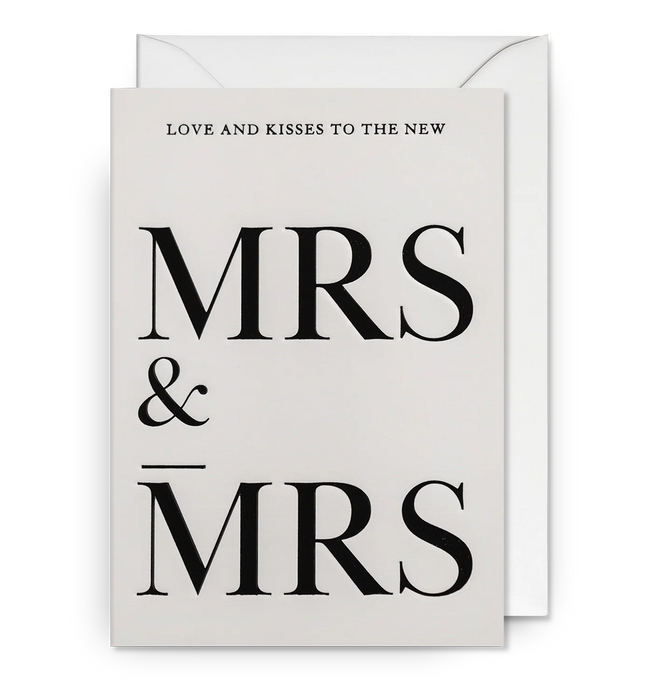 Grußkarte Hochzeit - "Mrs & Mrs" by Postco