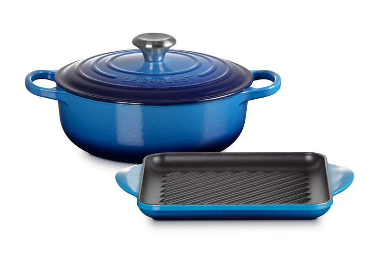 2er Set Sauteuse & Grillplatte - 24 cm