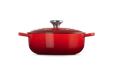 Le Creuset Sauteuse aus Gusseisen - Kirschrot - 24 cm