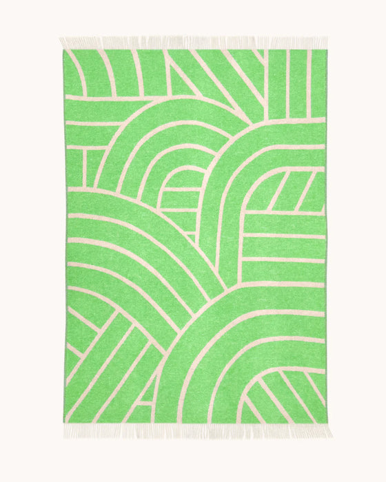 Maison Deux Decke - Lines Blanket Pink/Apple - 130 x 200 cm