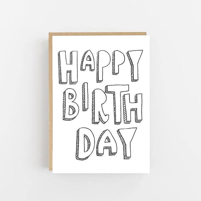 Grußkarte Geburtstag - "Happy Birthday - Portrait"
