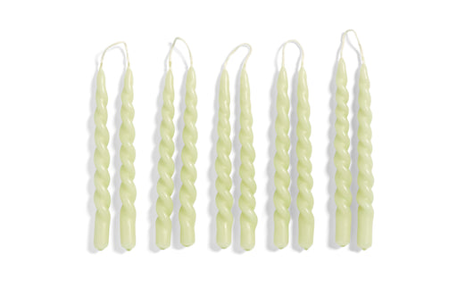 HAY Mini Swirl Candles Light Green