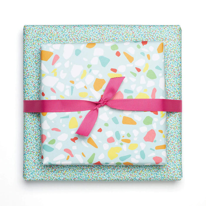 My Pretty Circus Geschenkpapier - Terrazzo Türkis