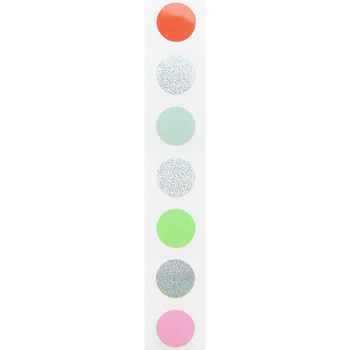 Rico Design Mini-Sticker - Kreise - Neon/Silber