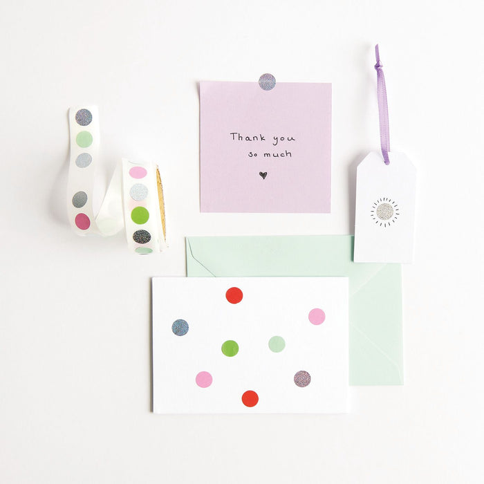 Rico Design Mini-Sticker - Kreise - Neon/Silber