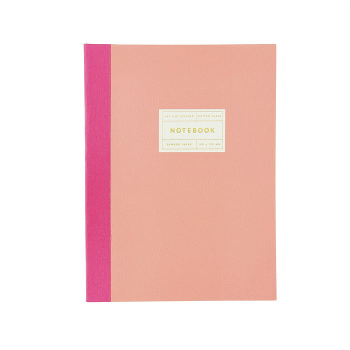 Rico Design Notizbuch S - Koralle mit Goldrand