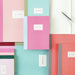 Rico Design Notizbuch S - Neonpink mit Goldrand