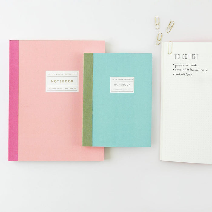 Rico Design Notizbuch S - Neonpink mit Goldrand