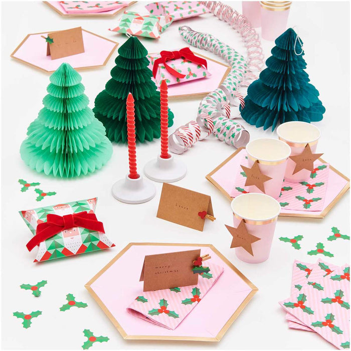 Wabenpapier Tannenbäume 20cm - 3er Set