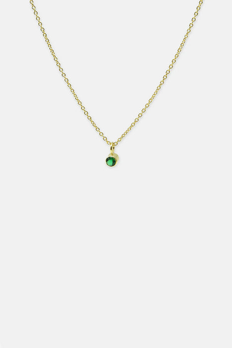 Anchorchain Halskette - Gold/Green Zirconia - 42cm