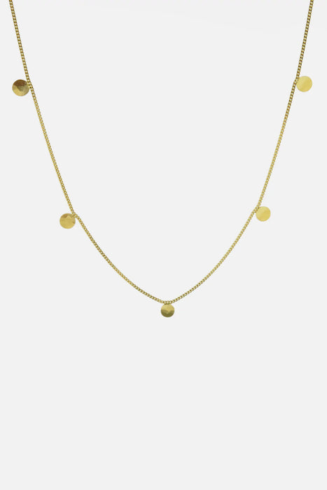 Five Discs Halskette - Gold - 45 cm