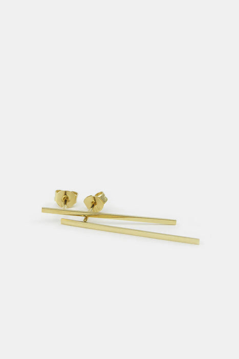Long Stripe Ohrringe - Gold