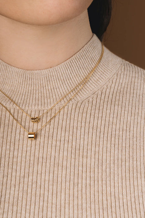Tube Halskette - Gold - 45 cm