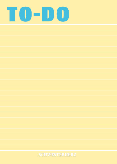 Schwesterherz TO-DO Notizblock