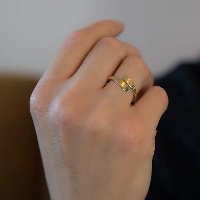 Flat Ends Ring - Messing