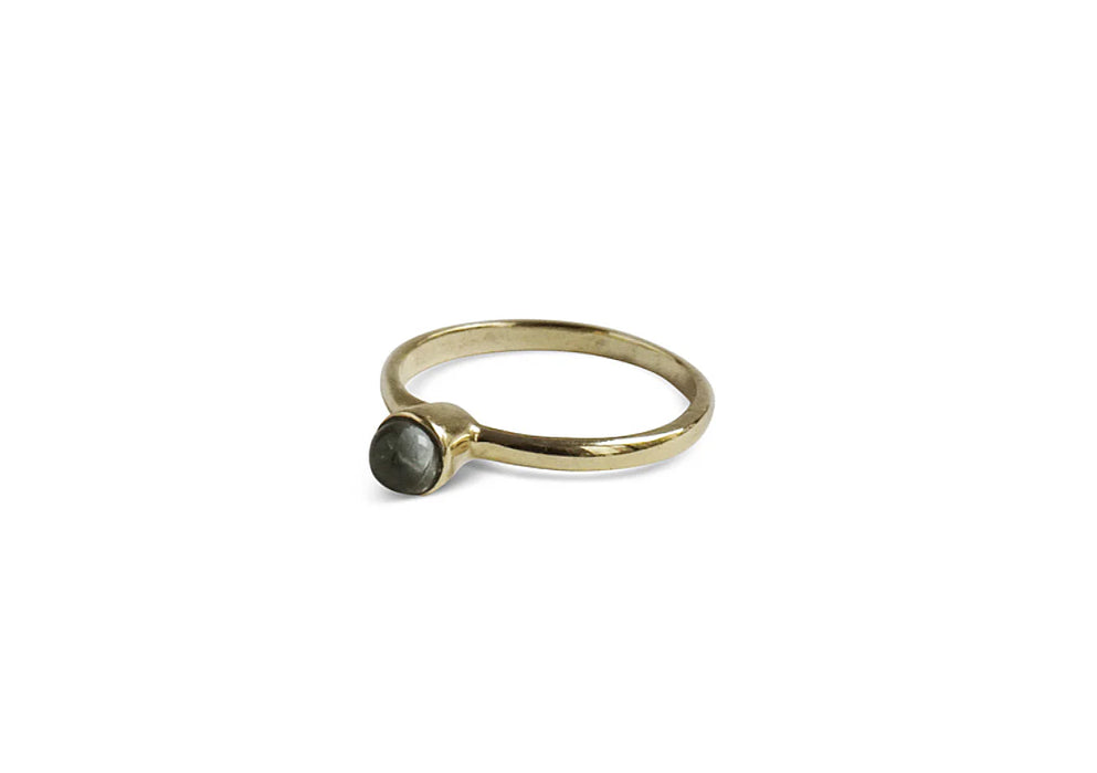 Simple Stone Ring - Aqua