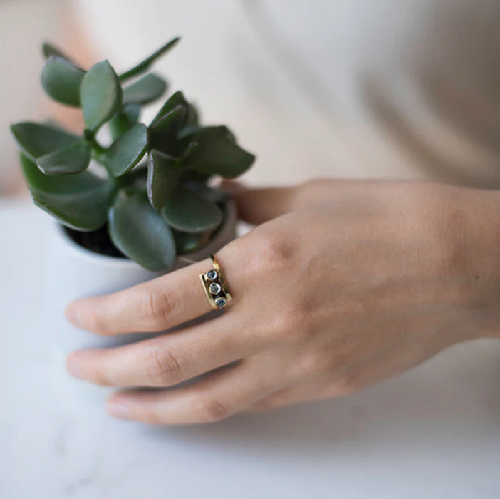 Three Ring - Aquamarin