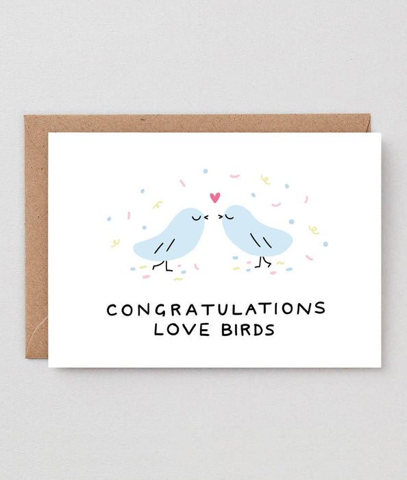 Glückwunschkarte „Congrats Love Birds“