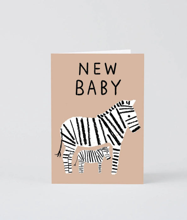 Grußkarte- New Baby Zebras
