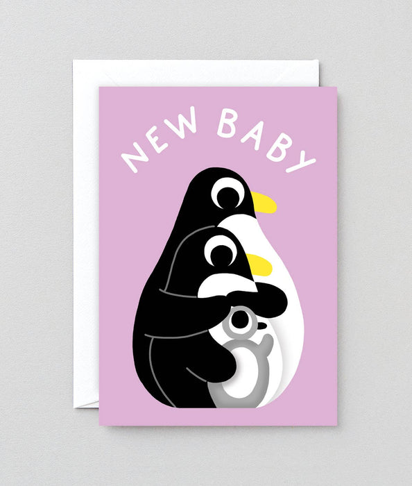 Grußkarte - New Baby Penguins