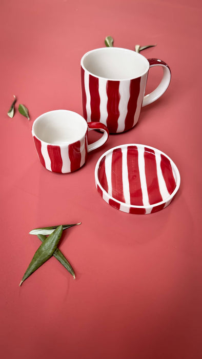 Espresso  Stripes - tramonto red (2er Set - 4 Teile)