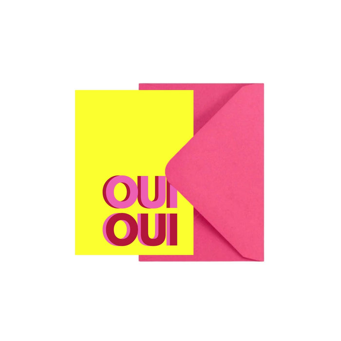 Mini Postkarte Oui Oui