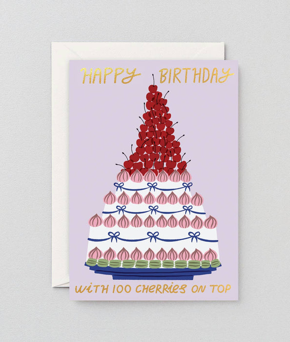 Glückwunschkarte „100 Cherries Happy Birthday“