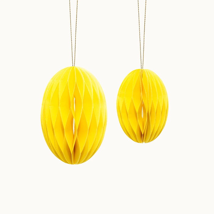 by Vivi. Osteranhänger aus Papier Eier-Set  - Gelb