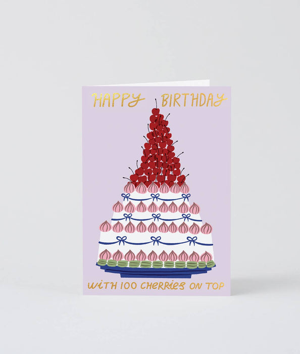 Glückwunschkarte „100 Cherries Happy Birthday“