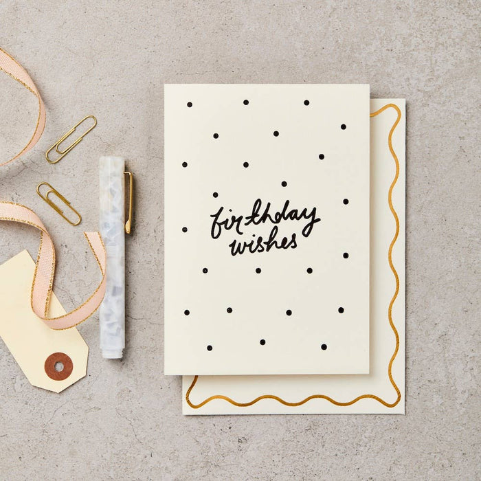 Grußkarte - Polka Birthday Wishes