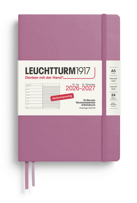 Wochenkalender & Notizbuch - A5 - 18 Monate  2026 / 2027
