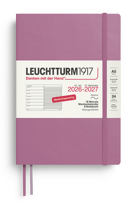 Wochenkalender & Notizbuch - A5 - 18 Monate  2026 / 2027