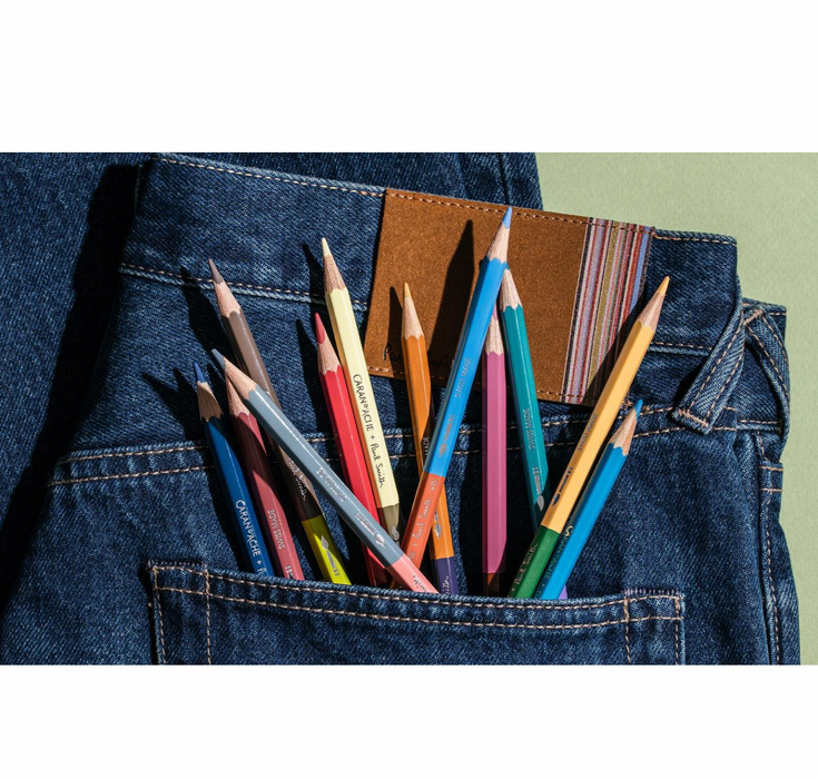 Caran d’Ache Paul Smith Set - 12 Farbstifte Bicolor & 1 Pinsel 