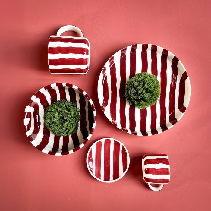 Becher Stripes - tramonto red