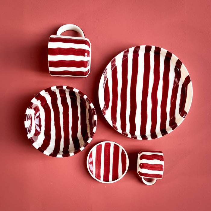 Espresso  Stripes - tramonto red (2er Set - 4 Teile)