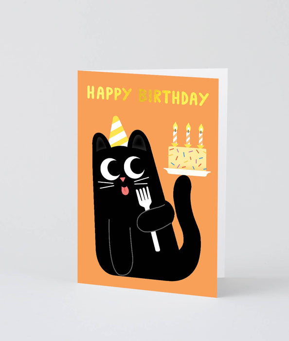 Glückwunschkarte „Happy Birthday Cat Cake“