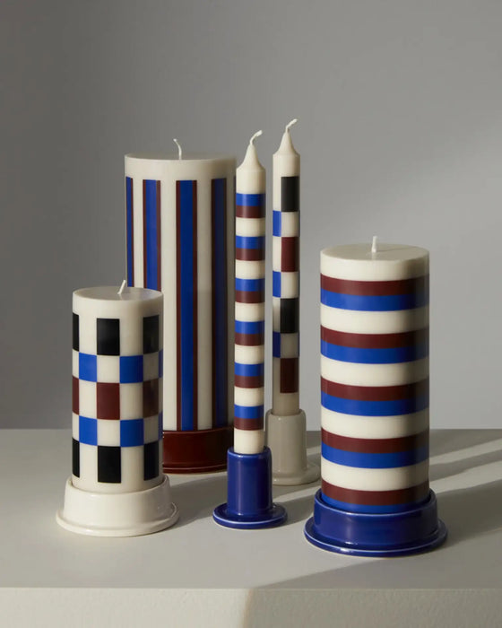 HAY Tube Candle Holder - Blue / Small