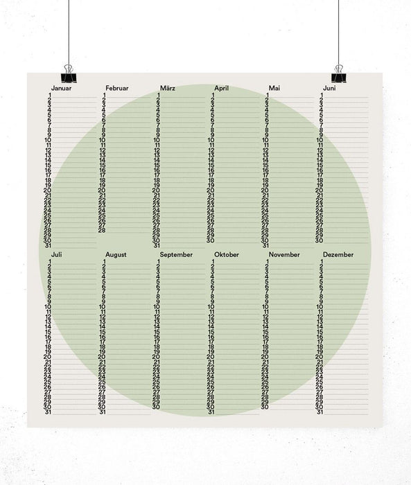 Jahresplaner / Geburtstagskalender Kreis