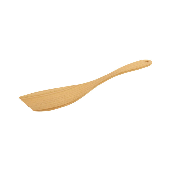 W9 Pfannenwender geschwungen, geölt, Kirschholz 28,5cm