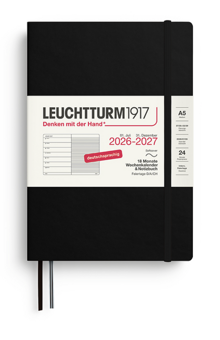 Wochenkalender & Notizbuch - A5 - 18 Monate  2026 / 2027