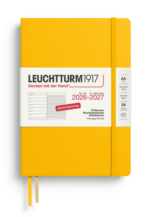 Wochenkalender & Notizbuch - A5 - 18 Monate  2026 / 2027
