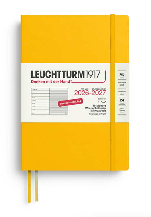Wochenkalender & Notizbuch - A5 - 18 Monate  2026 / 2027