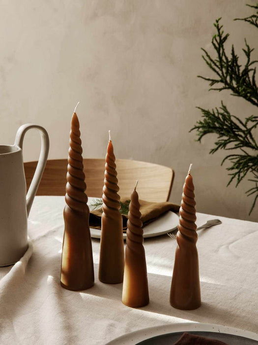 Ferm Living Twisted Candles - Set of 4
