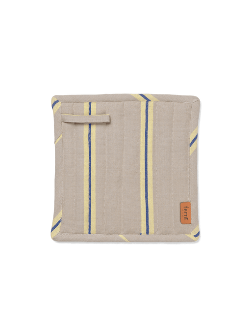 Ferm Living Hale Topflappen Oyster/Lemon/Bright Blue 2er Set - Pot Holder