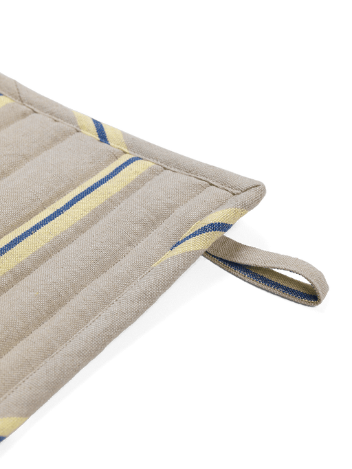 Ferm Living Hale Topflappen Oyster/Lemon/Bright Blue 2er Set - Pot Holder